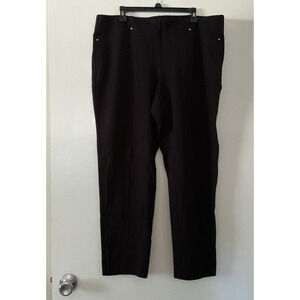 Rafaella Comfort Plus 20W Black Pull On Pants Designer